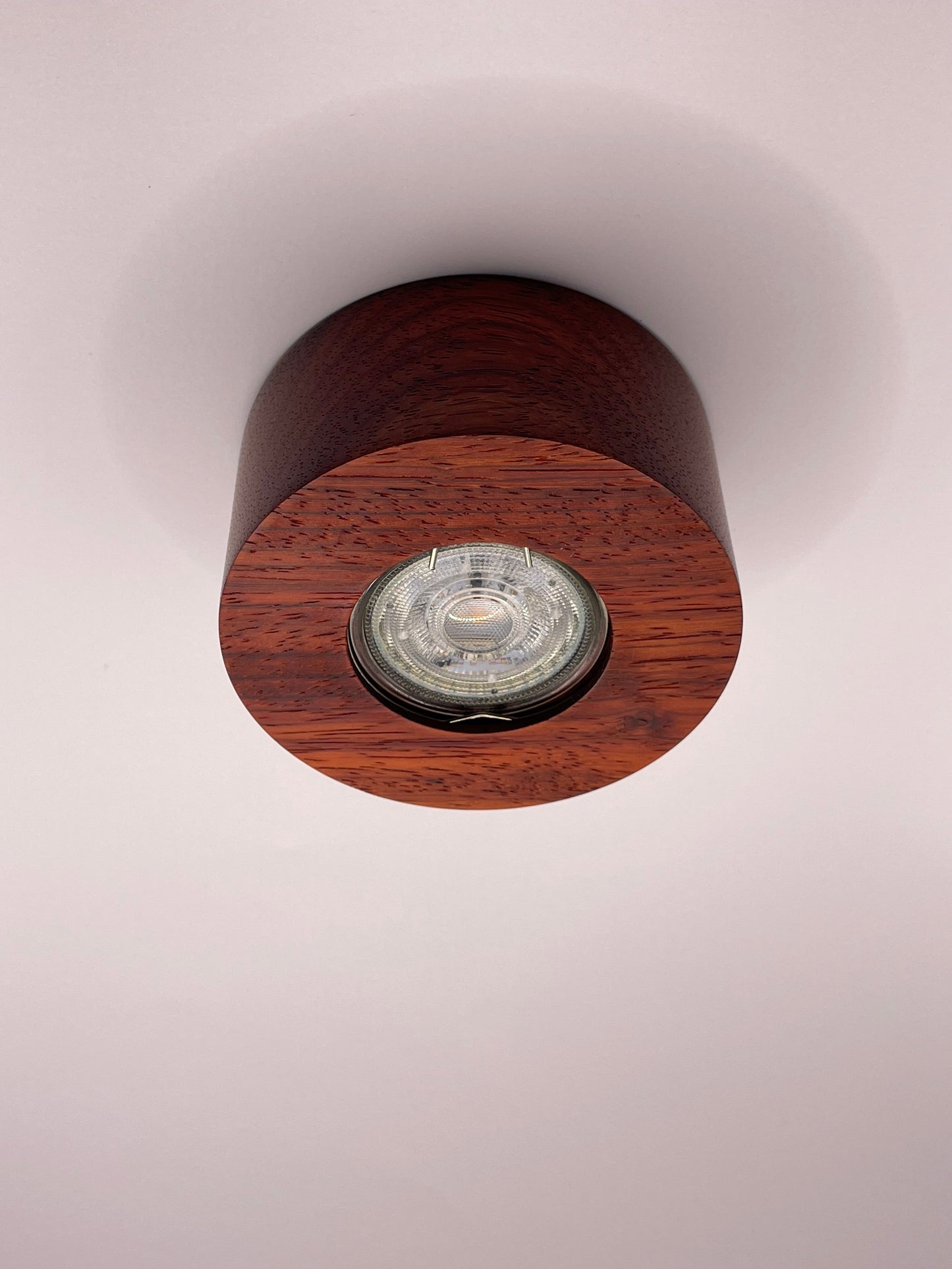 Padauk hardwood ceiling spotlight