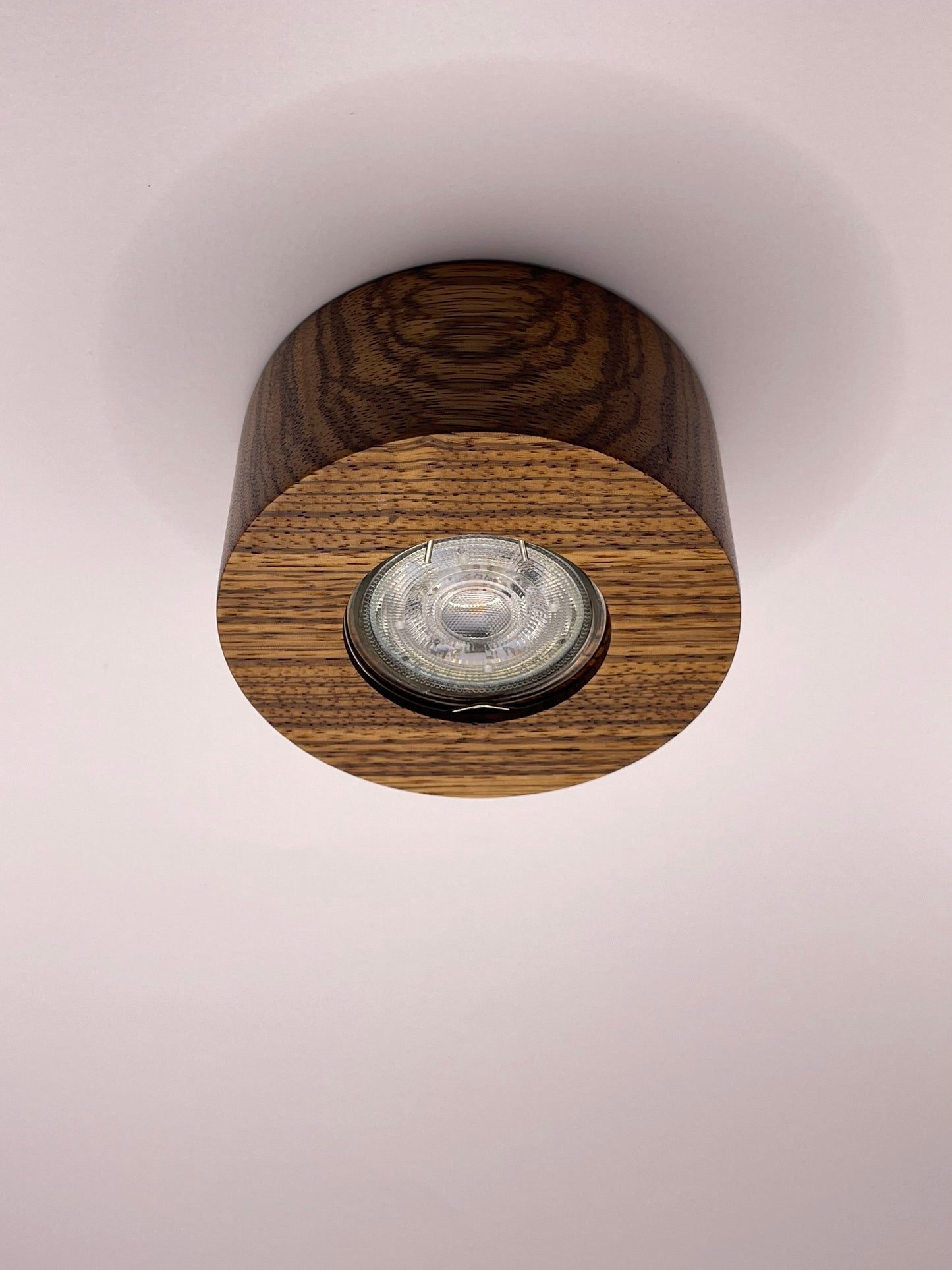 Zebrano hardwood ceiling spotlight