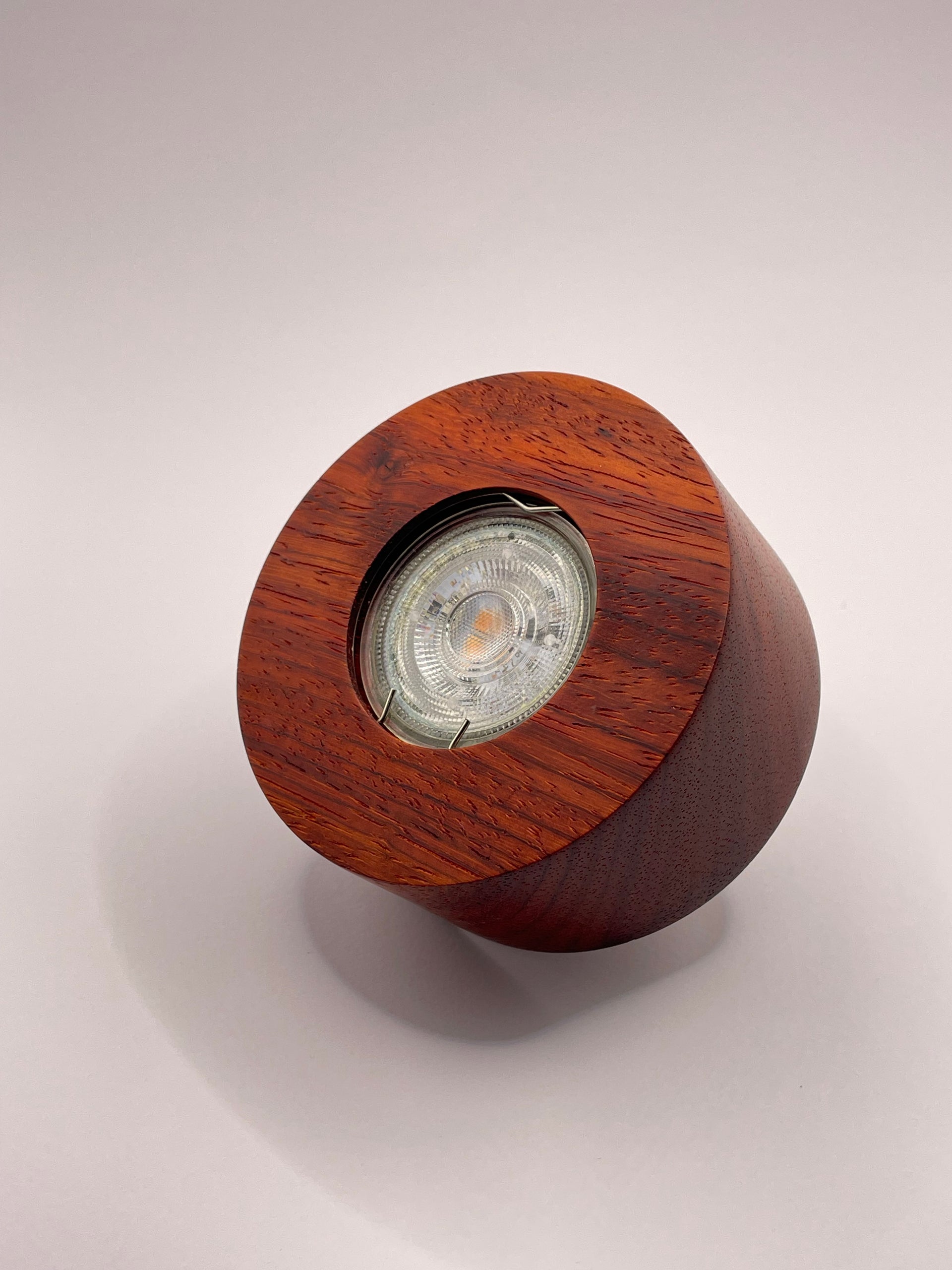 Padauk hardwood ceiling spotlight