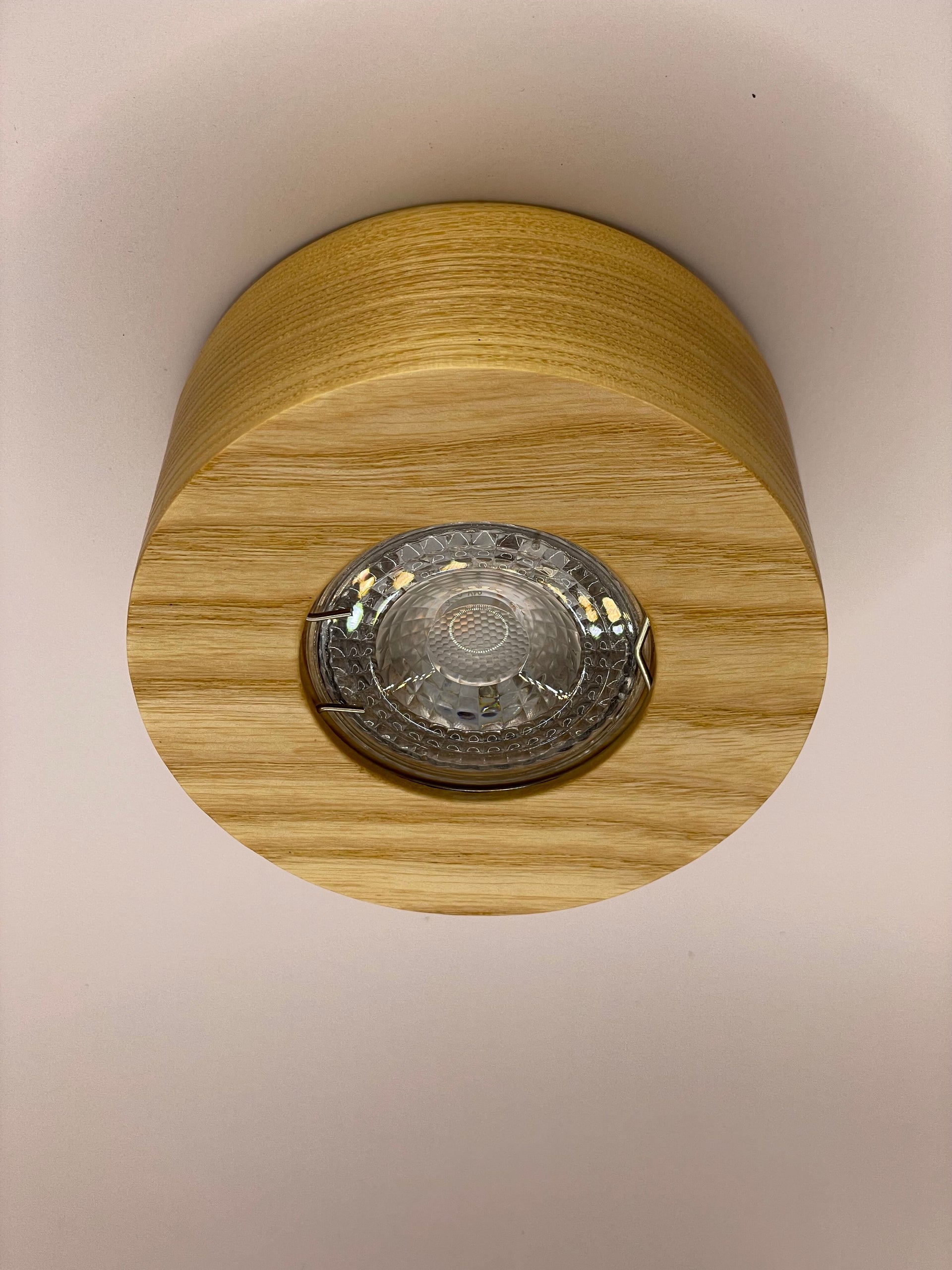 White Ash hardwood ceiling spotlight