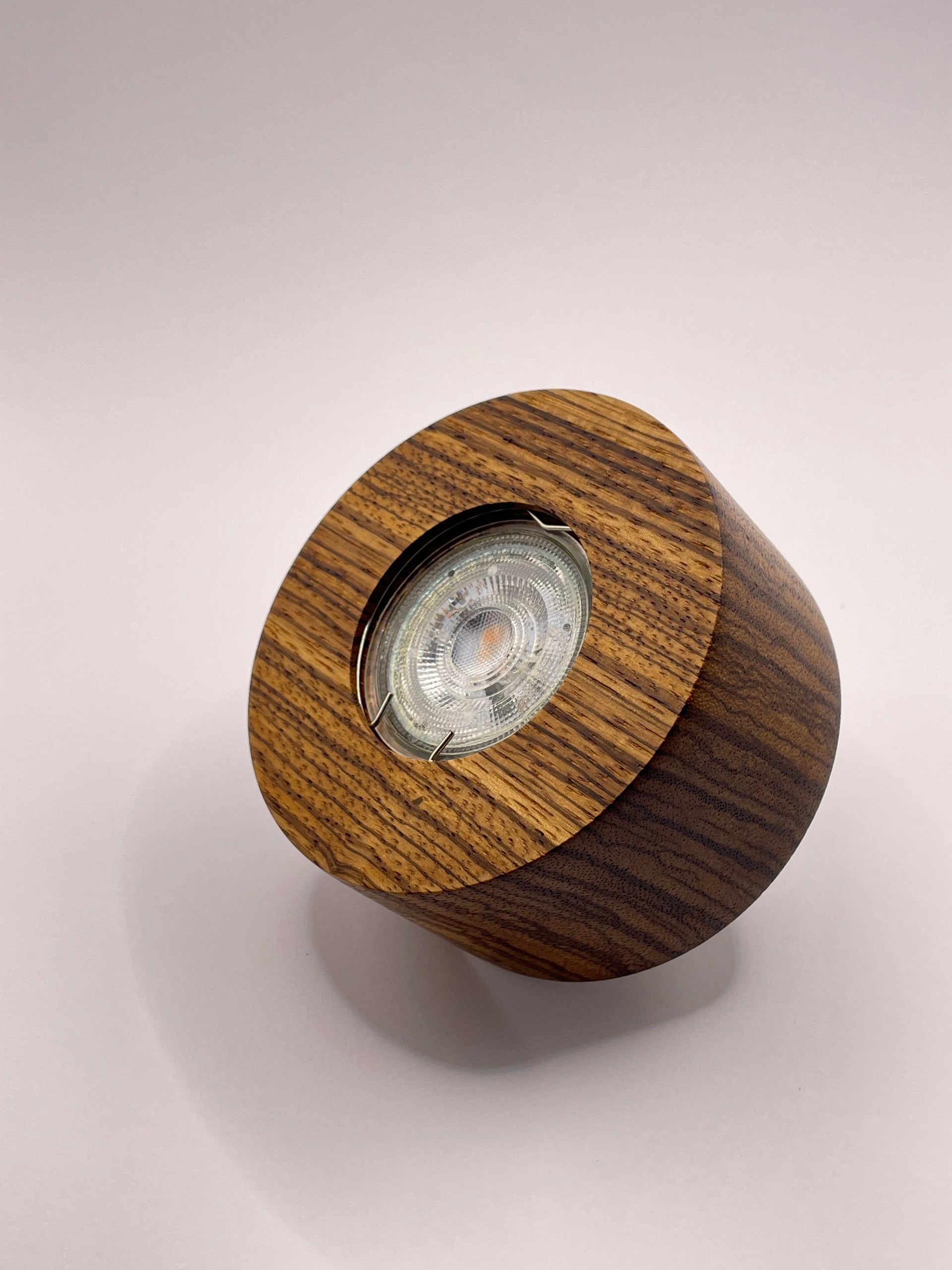 Zebrano hardwood ceiling spotlight